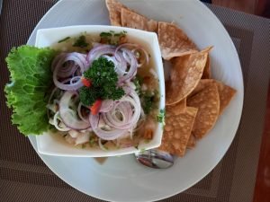 Ceviche at the Terraba Restaurant