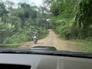 Man on motorcycle.