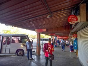 Bus station. Panama trip is coming to an end.