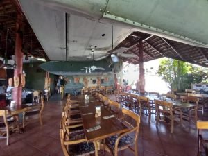 Tables in restaurant.