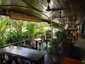 restaurant patio.