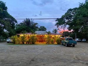 Parking area of the Terraba Restaurant.