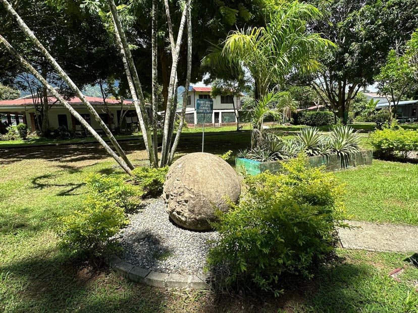 A slightly eroded sphere in Palmar Sur. 