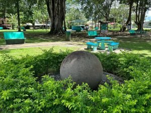 A large sphere in the Spheres Park. 