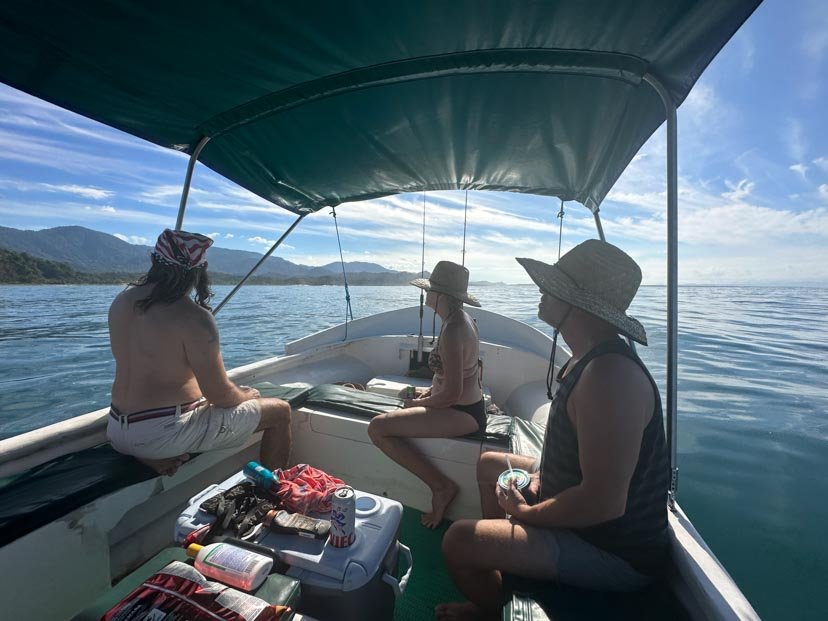 Captain Junior, well known in our local area, operates whale, fishing & sightseeing tours around Costa Ballena. Here is the team on a trip of a lifetime, where we saw many Humpback Whales and even heard their beautiful songs. Big thanks to Captain Junior for his care and attention during this incredible boat tour.