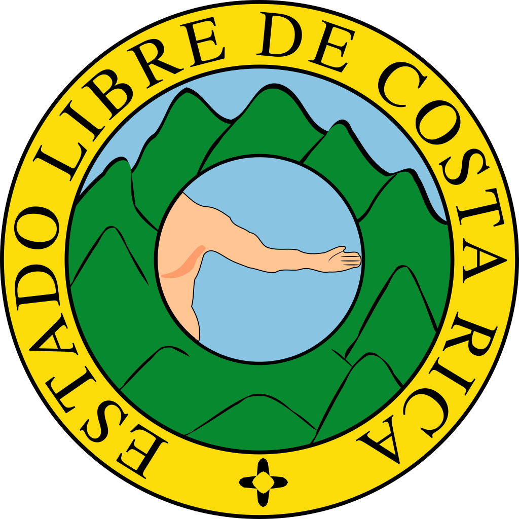 One of the first iteration of the Costa Rican Coat of Arms, from 1824. c/o wikicommons.