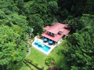 Drone shot of new pool
