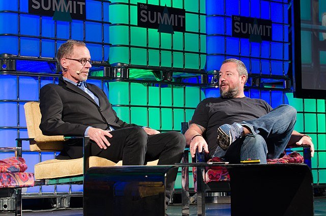 Shane Smith & David Carr at The Web Summit conference in Dublin. c/o Heisenberg Media.