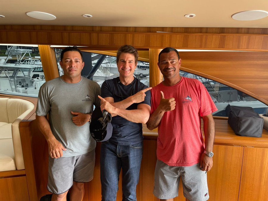 Tom Cruise on a Coats Rican fishing trip in 2022. c/o @tomcruisenews