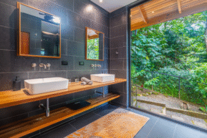 Masterbath sinks & view window