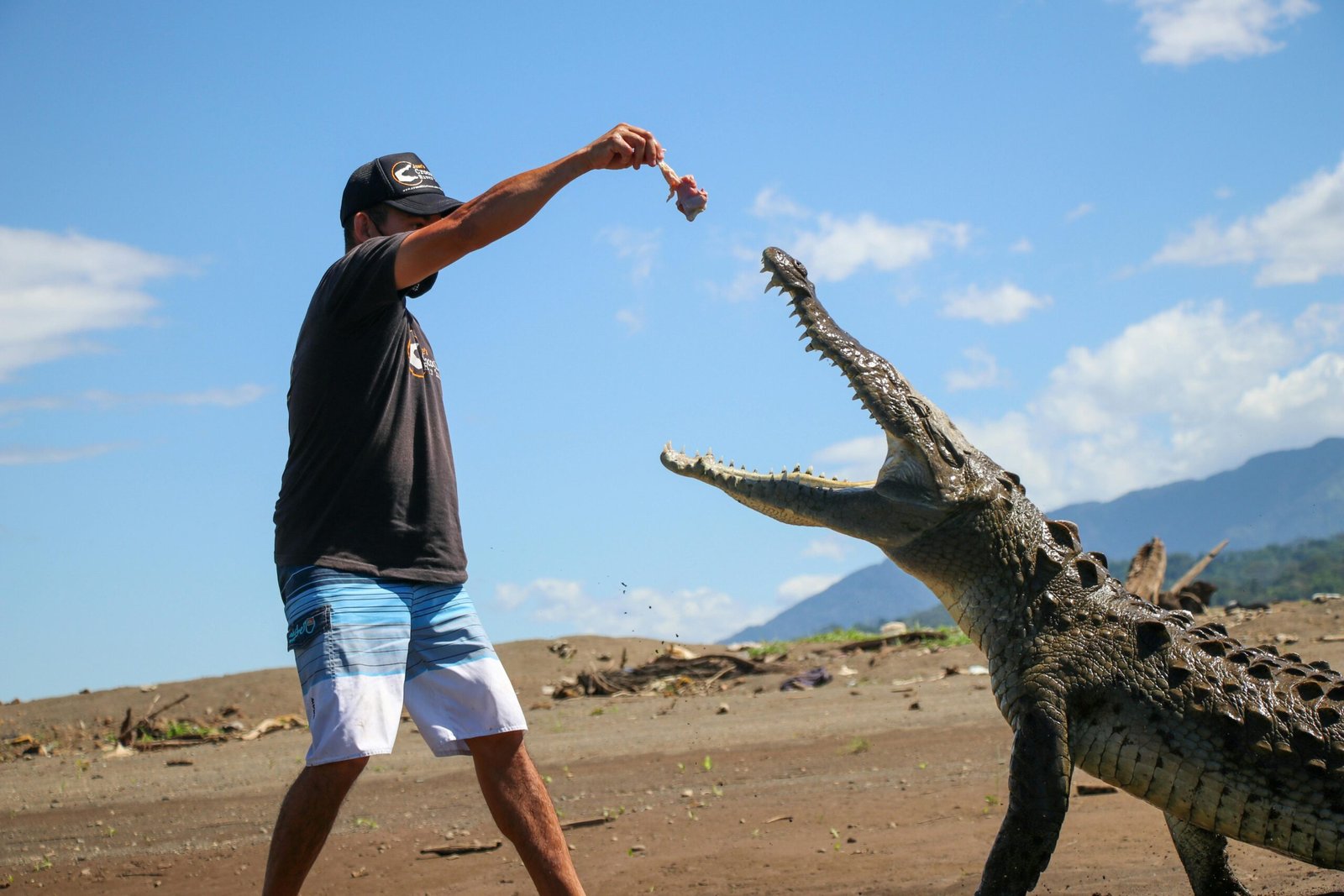 In this photo taken near Jaco, Costa Rica, a brave subject illustrates the very type of behavior that can land one in jail, in a hospital, or in need of tens of thousands of dollars to service a fine. c/o Shae Devereaux.