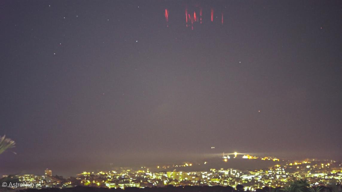 Sprites photographed above Rome. c.o Denis huber, wikicommons.
