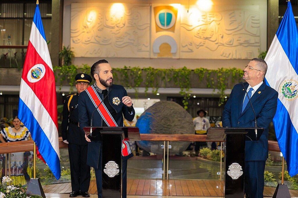 Nayib Bukele and Rodrigo Chaves Robles in November 2024