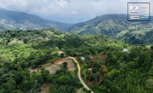 Ocean & Mountain View Lot in Morete 2,420 m² Near Uvita (3)